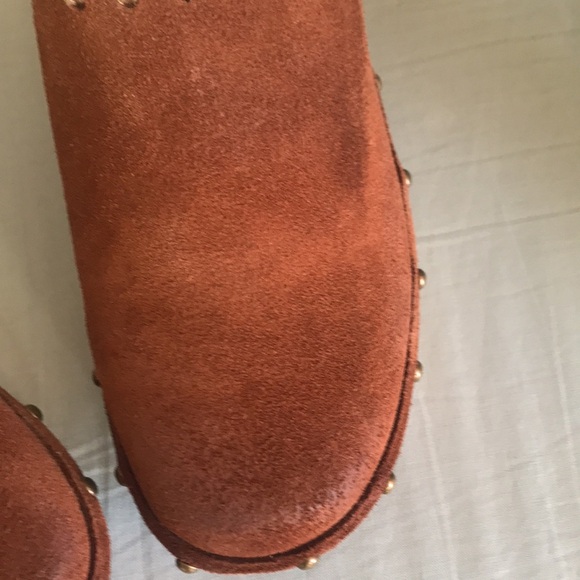 NWT Antelope Hedy brown suede leather slip on clogs Size 38/7 boho gypsy hippie - Picture 12 of 13